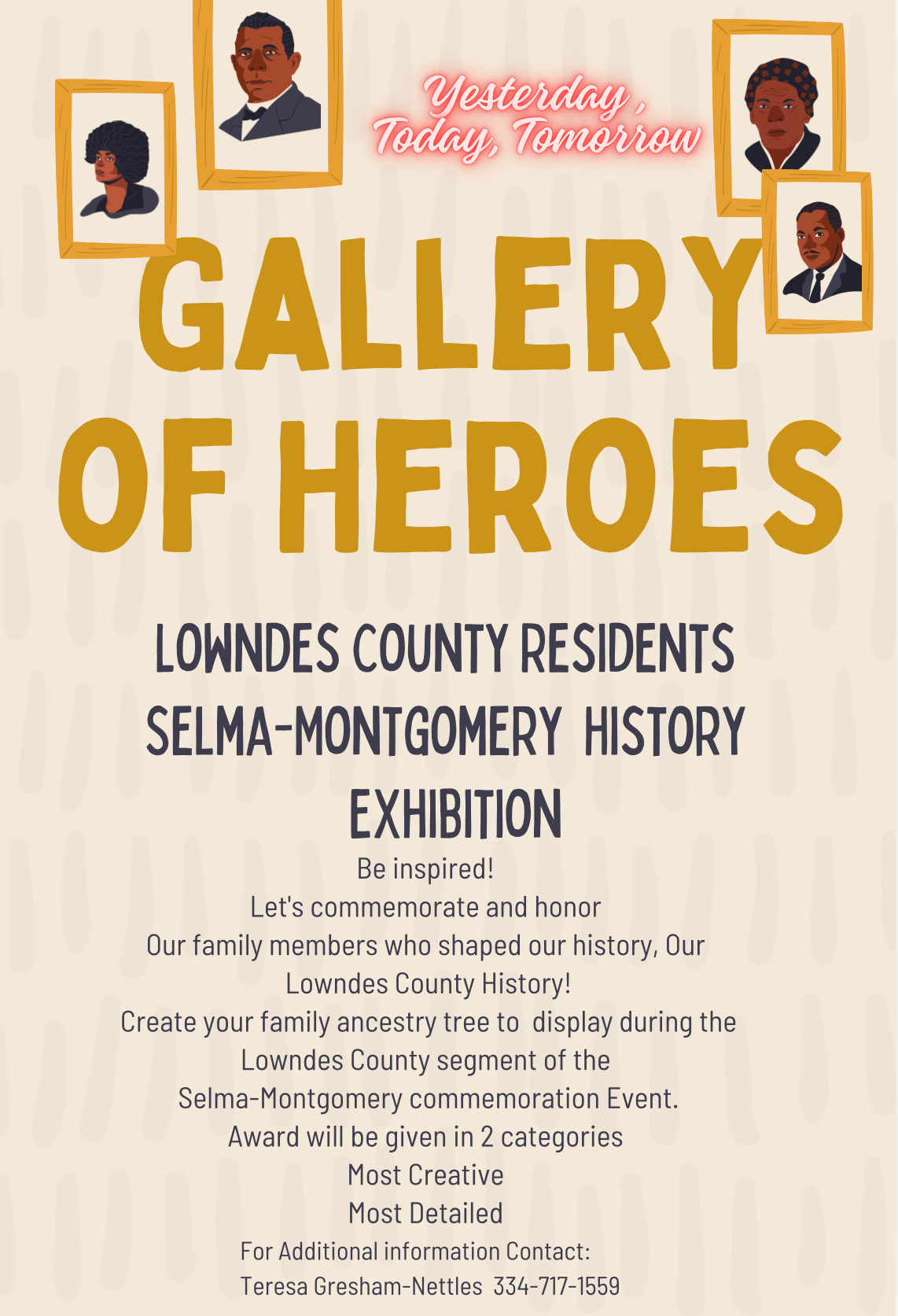 History of mass meetings in Lowndes County and Family Tree Exhibit
